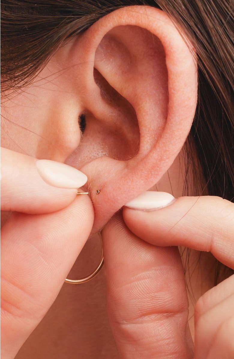 MADE BY MARY 14k Trinity Stud Earring, Alternate, color, 14K Solid Gold - Pair