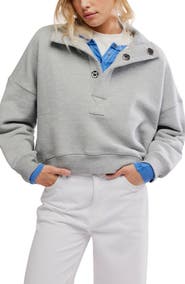 Free People Timeless Snap Placket Pullover