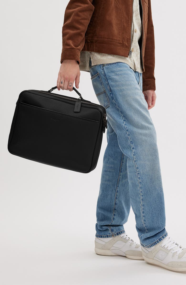 COACH Gotham Leather Convertible Briefcase, Alternate, color,