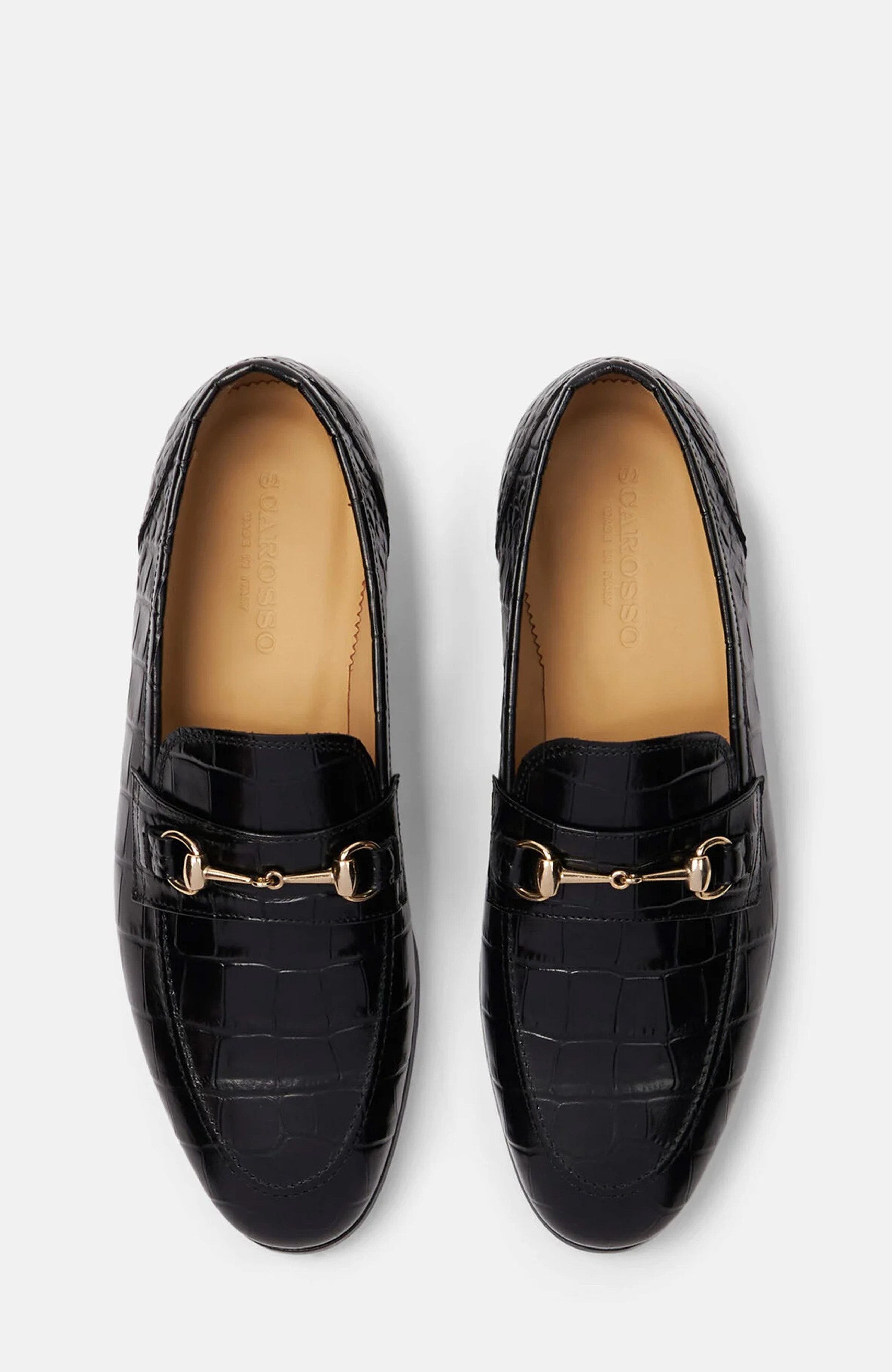 Alessandro Loafers, Alternate, color, Black - Croco-Printed Calf