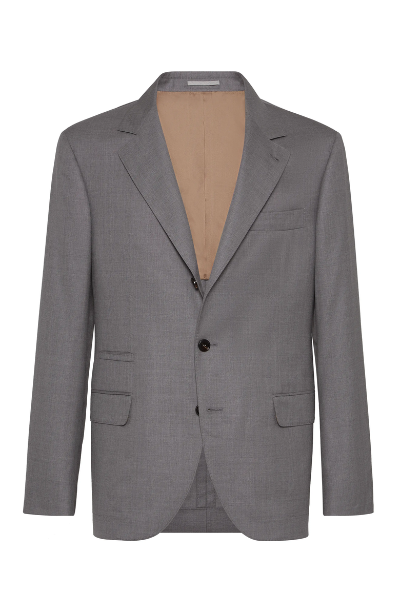 Brunello Cucinelli Wool and silk blazer, Main, color, 