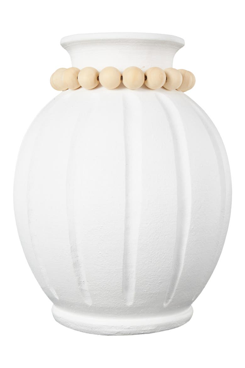 Beaded Vase, Alternate, color, WHITE