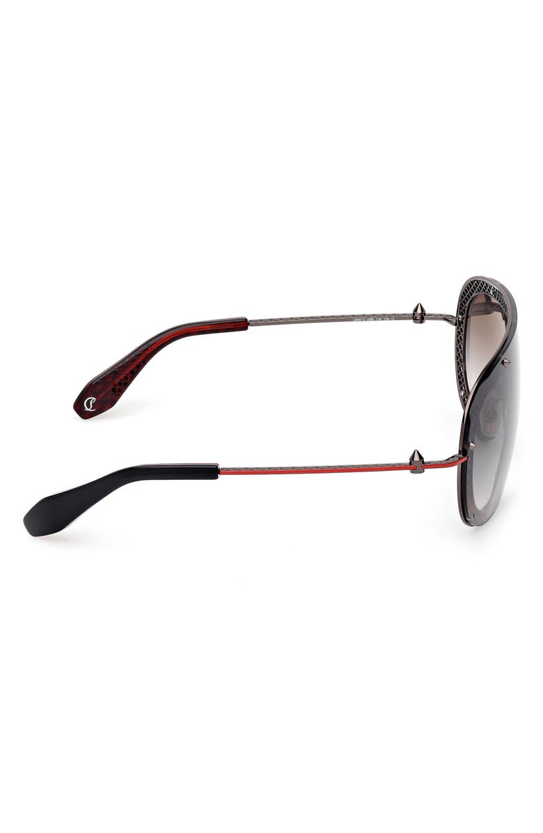 Christian Louboutin 130mm Shield Sunglasses, Alternate, color,