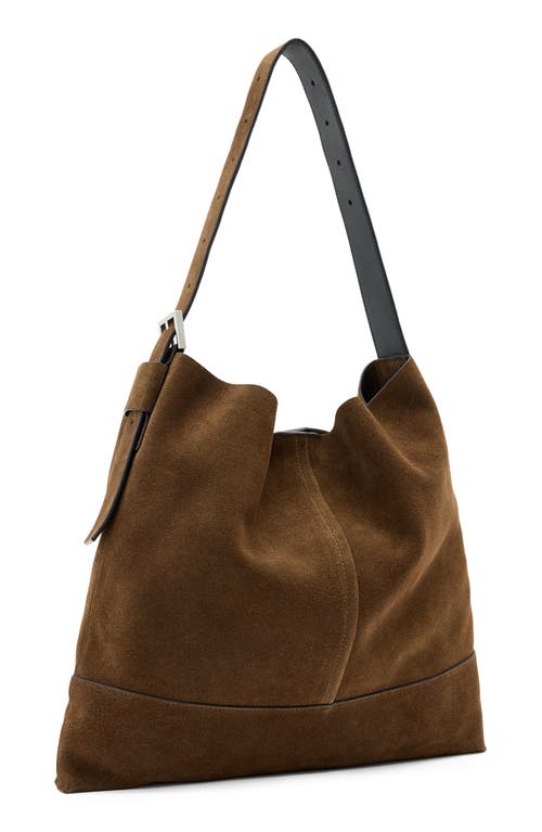 Allsaints Medium Asha Suede Hobo Bag