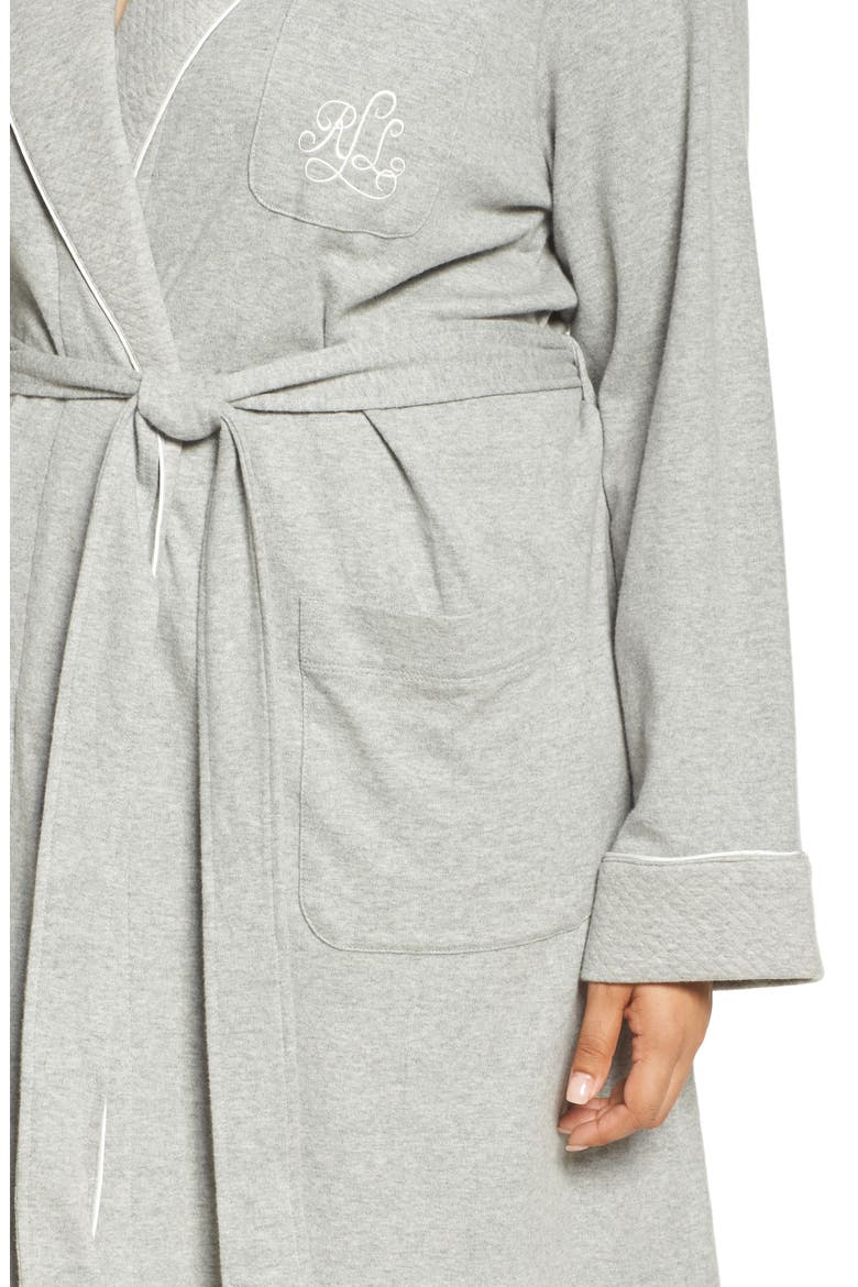 Shawl Collar Robe, Alternate, color, HEATHER GREY