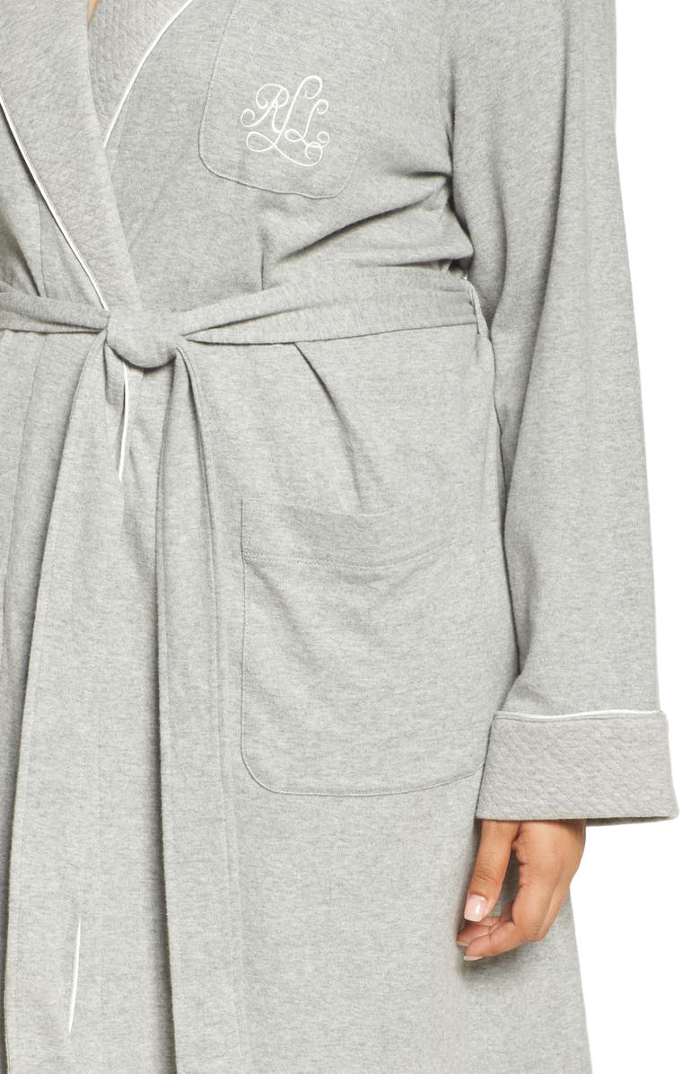 Lauren Ralph Lauren Shawl Collar Robe, Alternate, color, Heather Grey