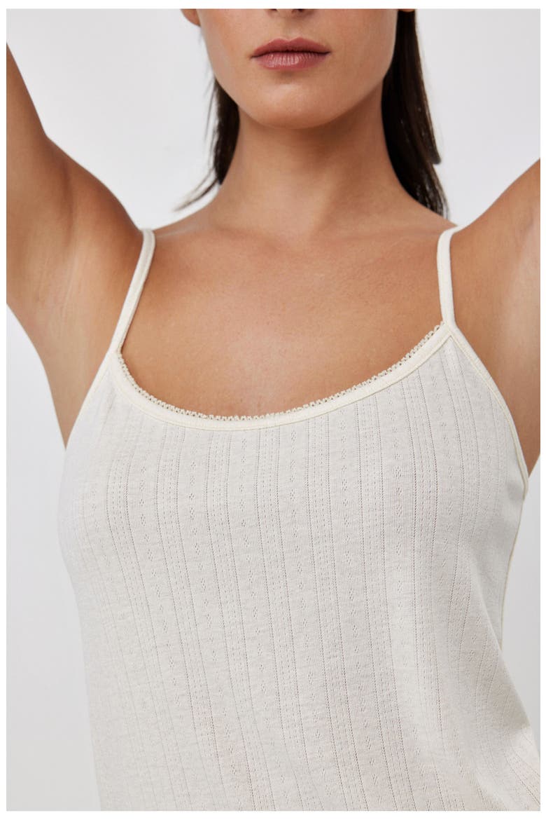 Daydream Pointelle Loungewear Tank Top, Alternate, color, Cream