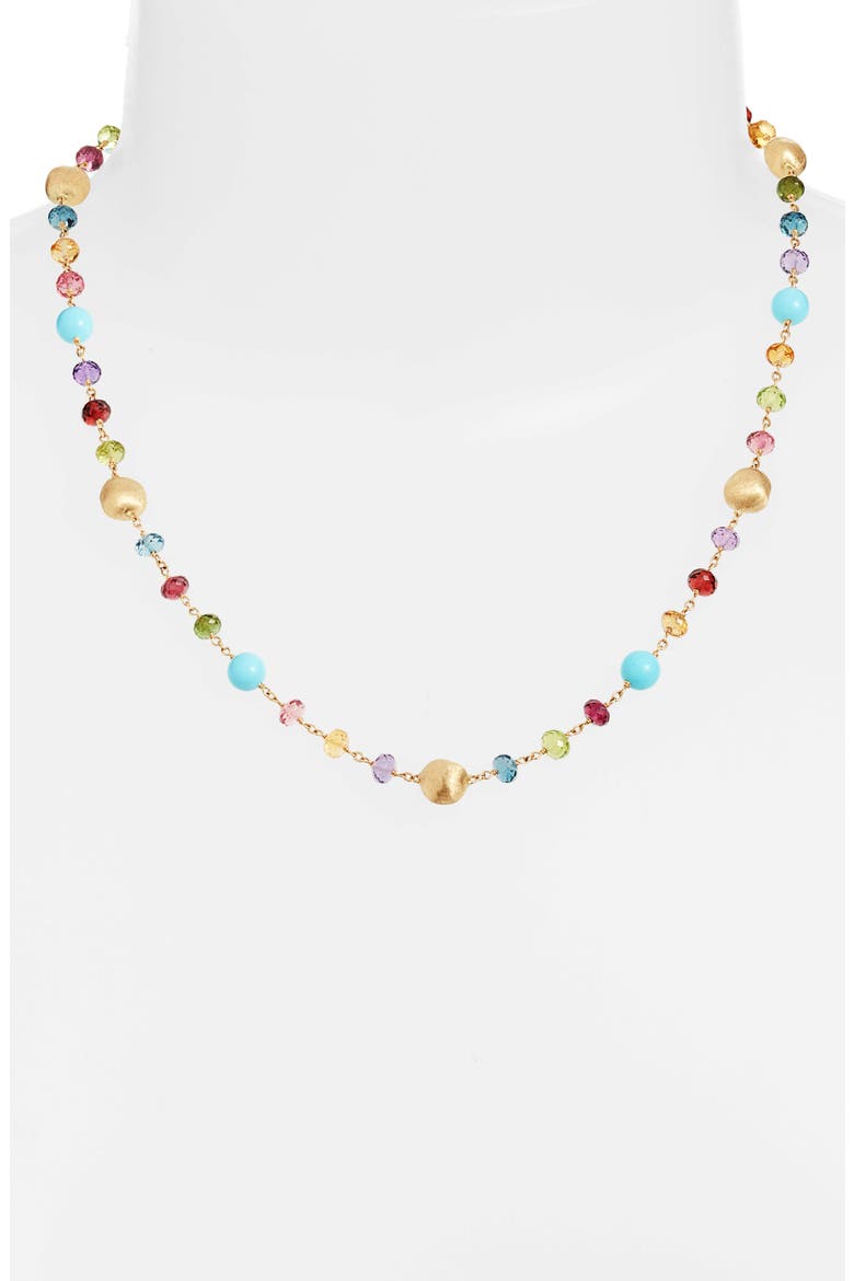 Africa Semiprecious Stone Collar Necklace, Alternate, color, YELLOW GOLD/ MULTI