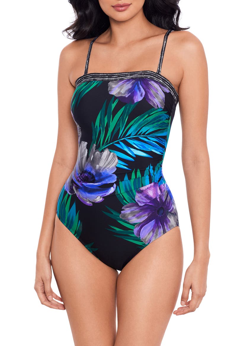 Flora Aura Avanti One-Piece Swimsuit, Main, color, BLM