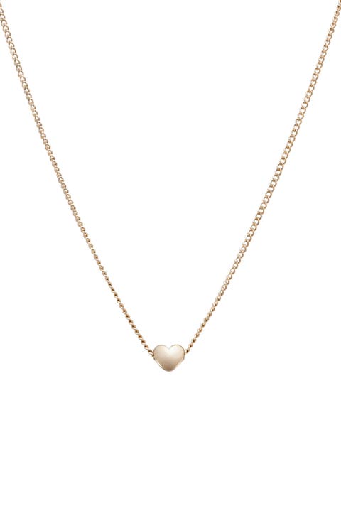Amara Petite Heart Pendant Necklace Dainty Trendy