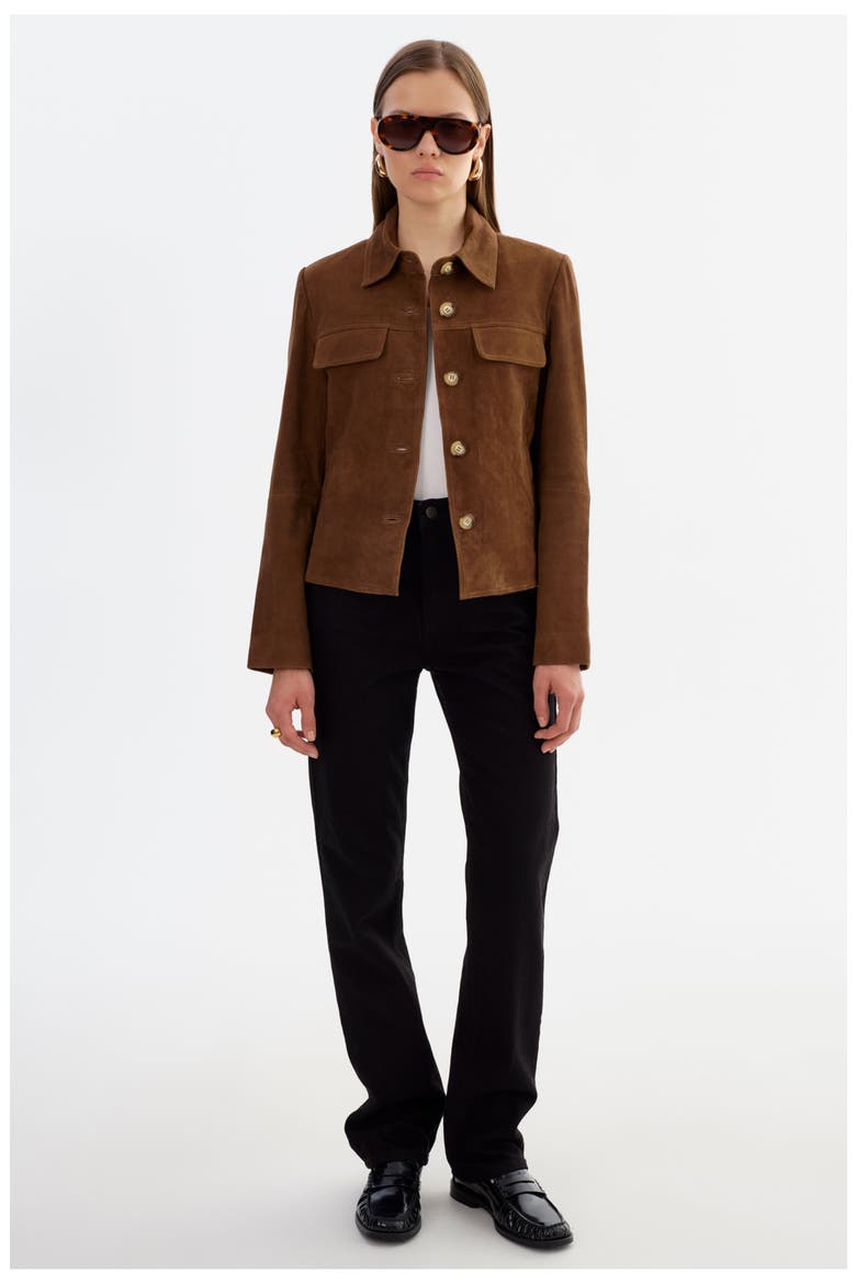 Jolene | Suede Jacket, Alternate, color, Brown