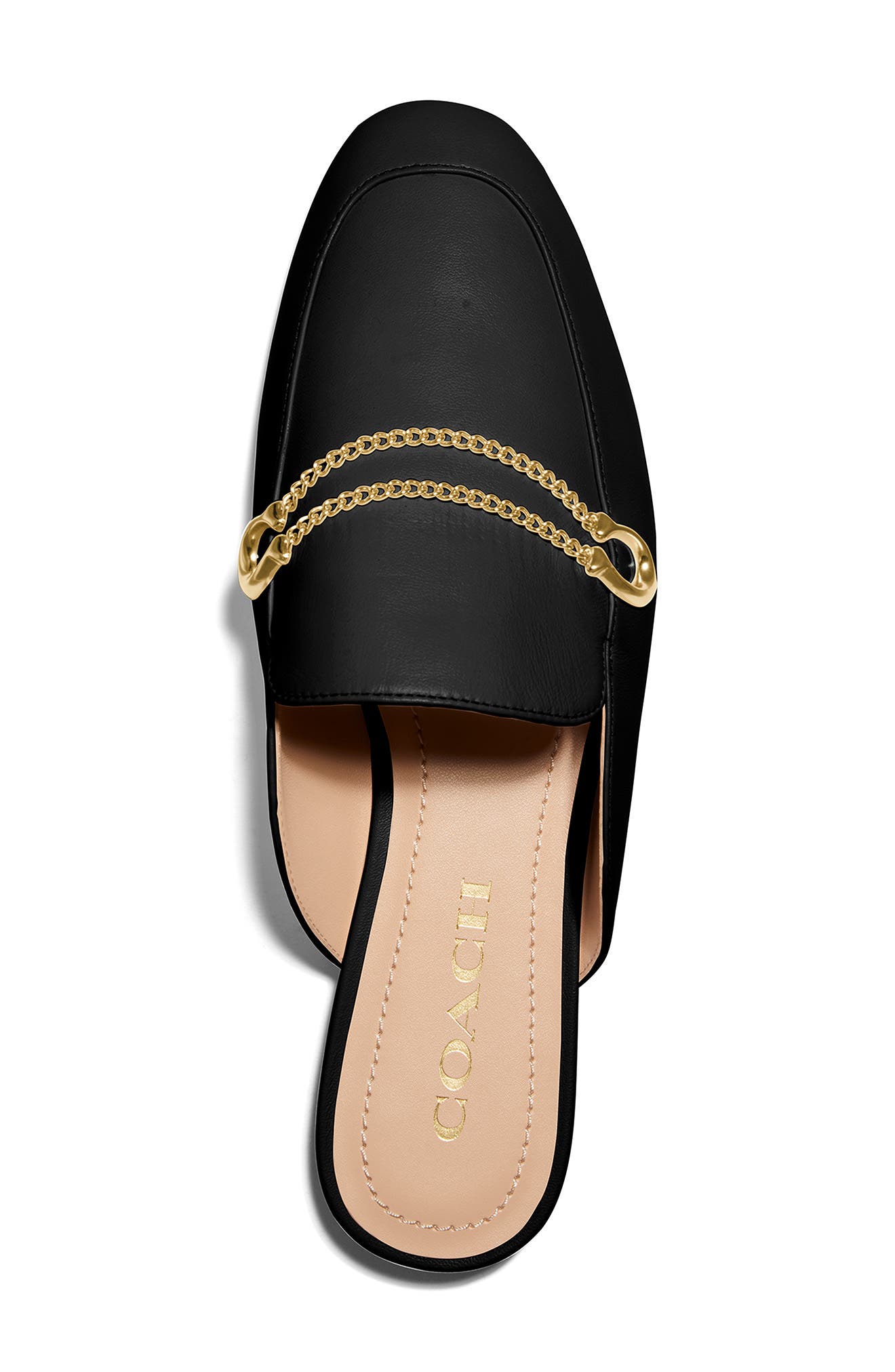 COACH Sawyer Logo Chain Loafer Mule, Alternate, color, 