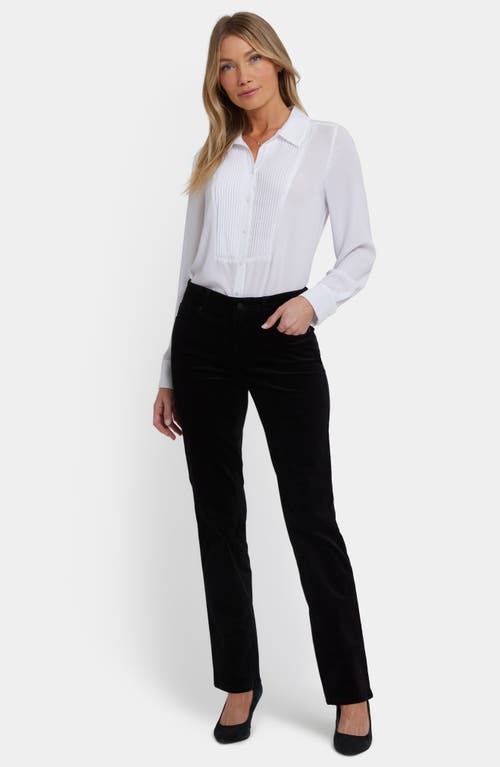 Nydj Marilyn Corduroy Straight Leg Pants In Black
