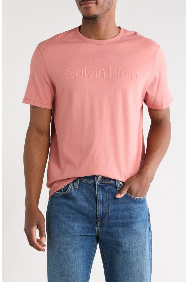 Standard Logo Cotton Crewneck T-Shirt, Main, color, LIGHT MAHOGANY