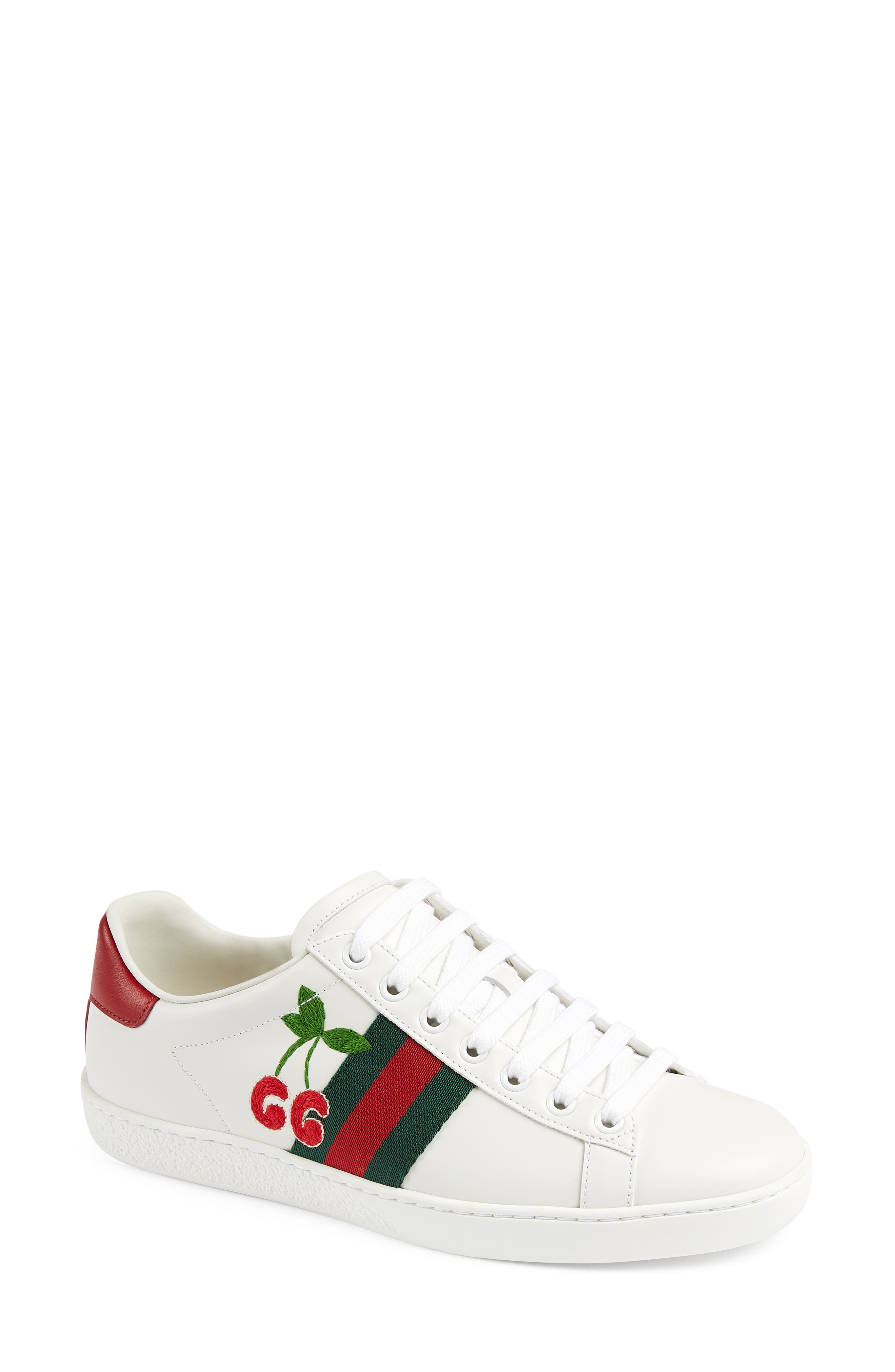 Gucci New Ace GG Cherry Sneaker, Main, color, 