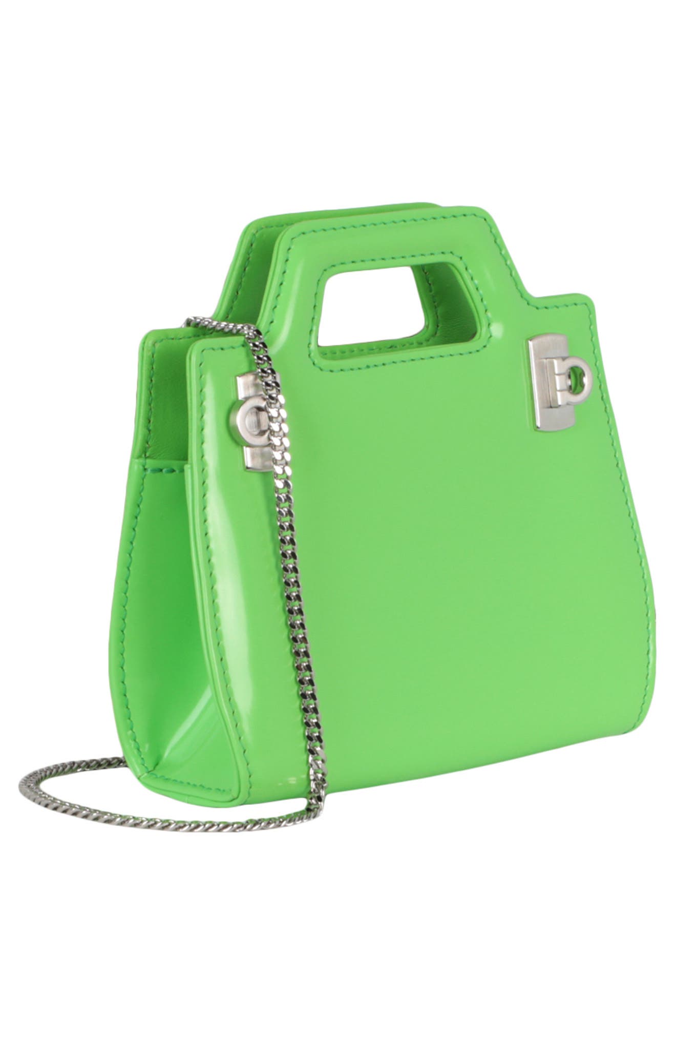 FERRAGAMO Gancio Leather Crossbody Bag, Alternate, color, 