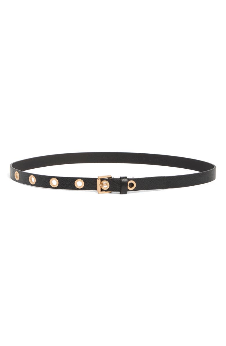 AllSaints 20mm Grommet Leather Belt, Main, color,