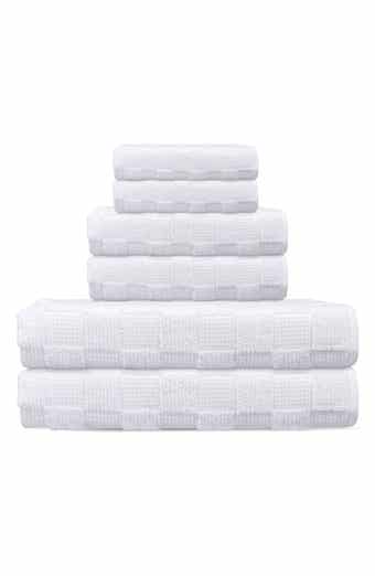 DePera Waffle Terry 6-Piece Turkish Cotton Bath Towel Set