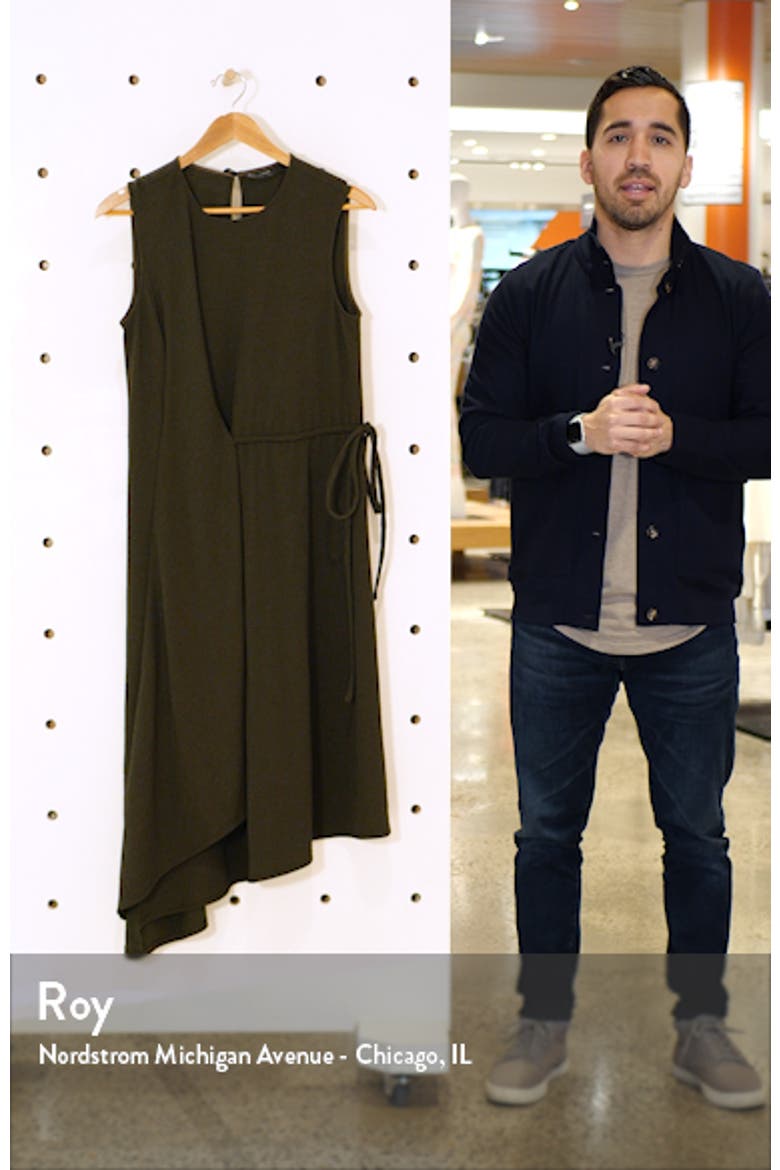 Asymmetrical Drape Midi Dress video