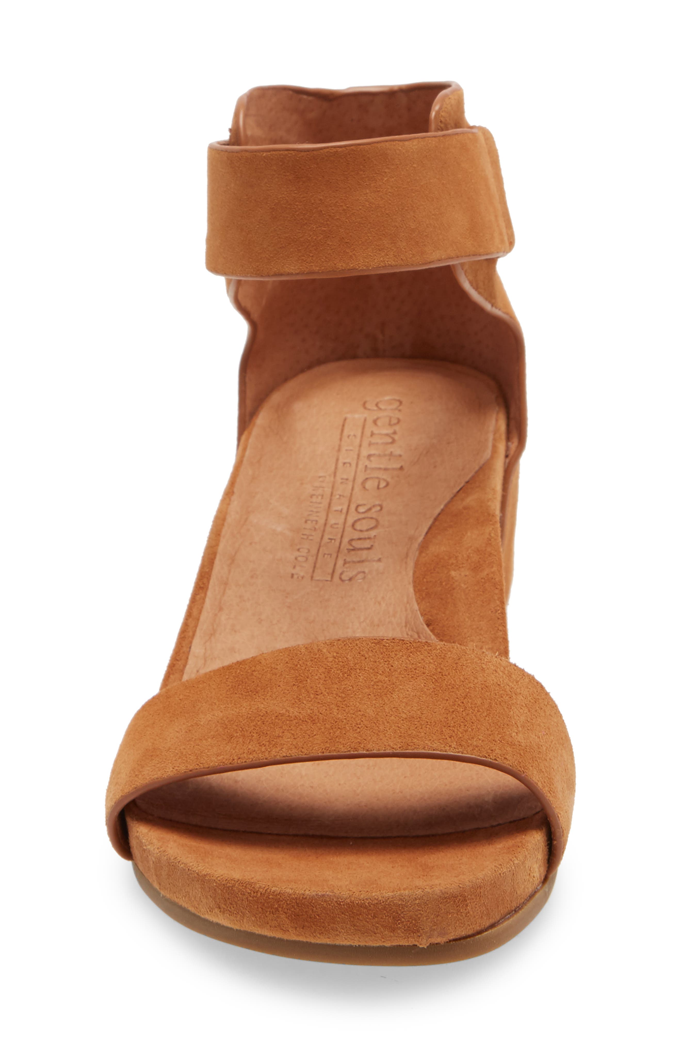 Signature Gianna Wedge Sandal, Alternate, color, NEW COGNAC SUEDE