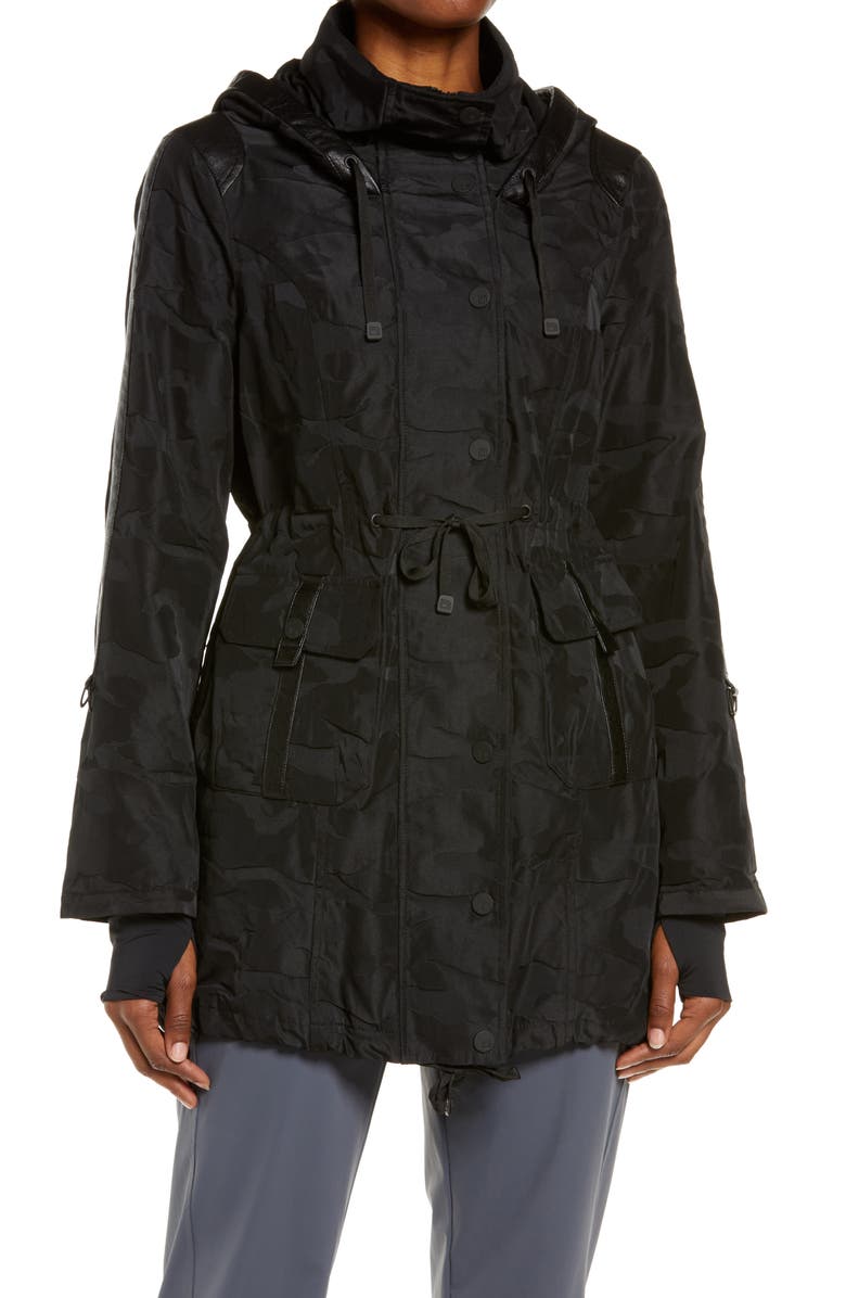 Blanc Noir Camo Hooded Anorak, Alternate, color,