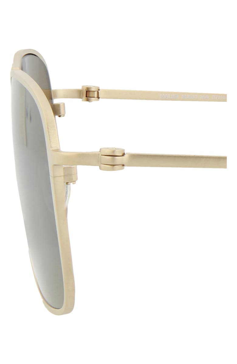 Maui Jim 57mm Polarized Gradient Aviator Sunglasses, Alternate, color, Gold Gold Bronze
