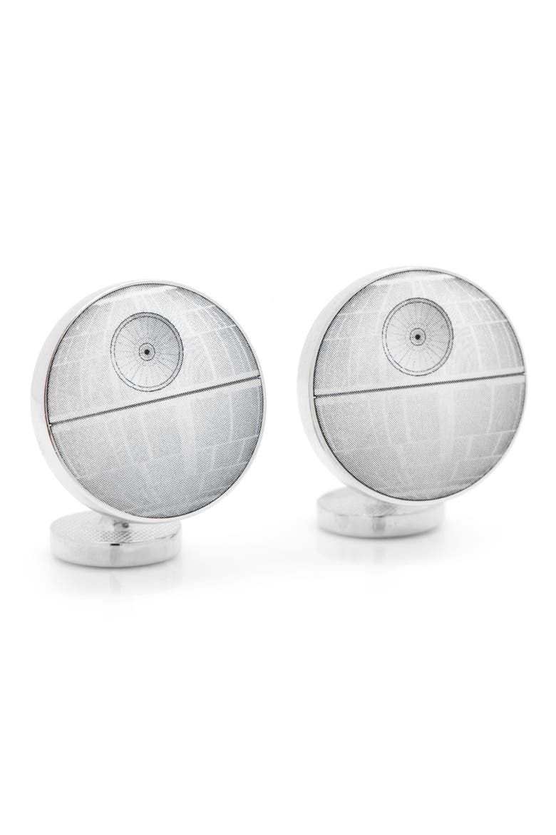 'Star Wars™ - Death Star Blueprint' Cuff Links, Main, color, SILVER