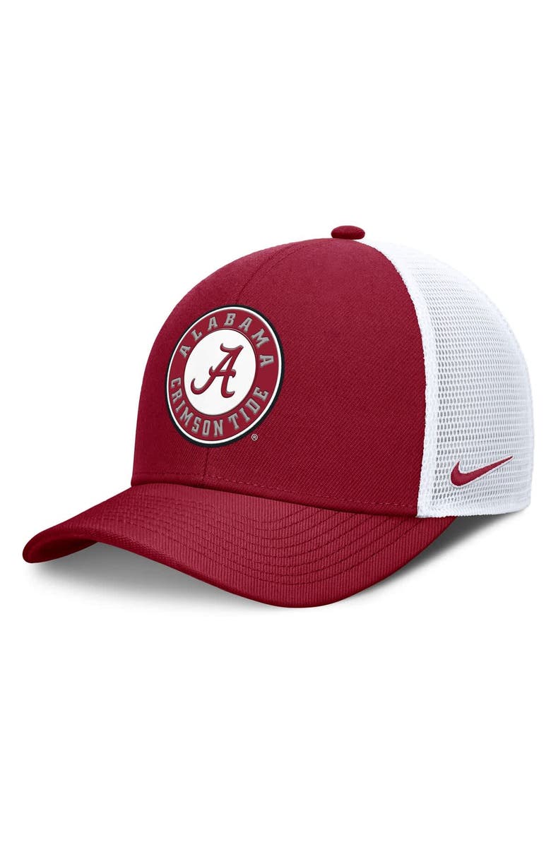 Nike Men's Nike Crimson/White Alabama Crimson Tide Rise Primetime Performance Trucker Adjustable Hat, Main, color, 