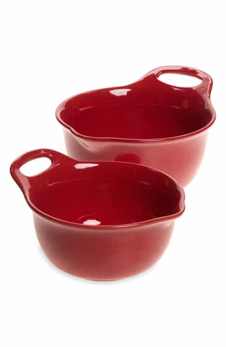 Solid Glaze Ceramic 2-Piece Mixing Bowl Set