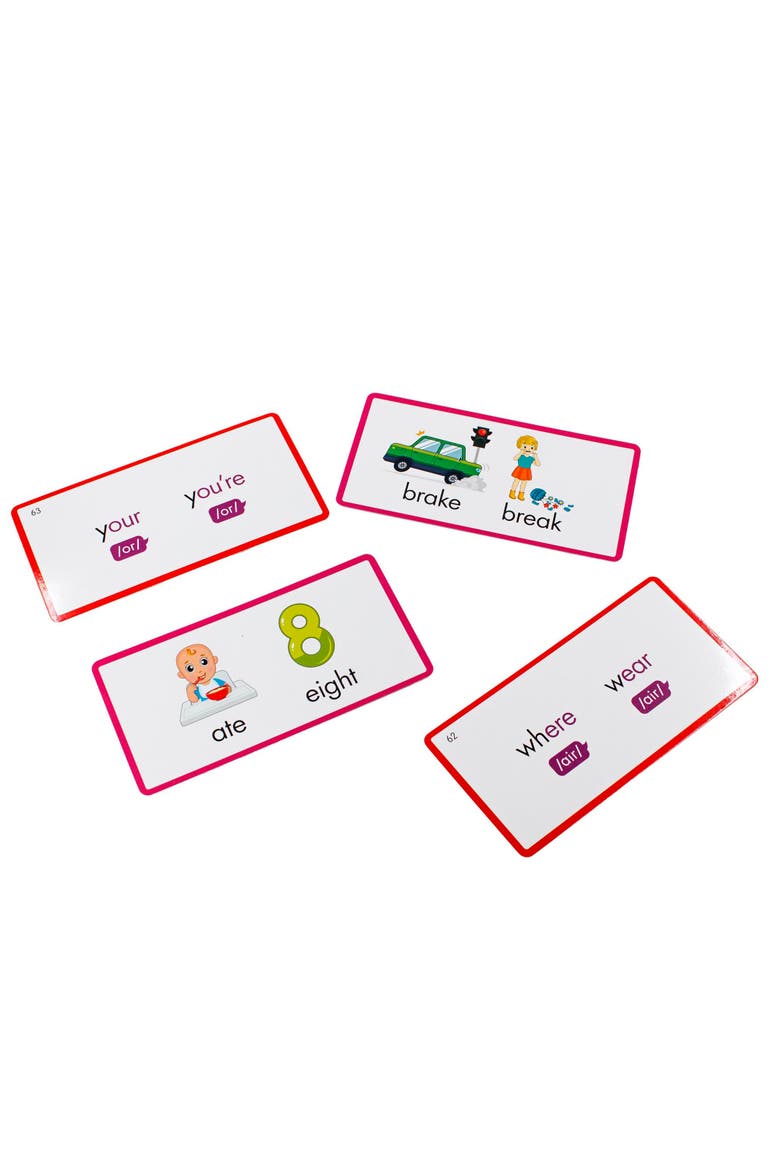 Rainbow Phonics Homophones Word Flash Cards, Alternate, color, Multicolored