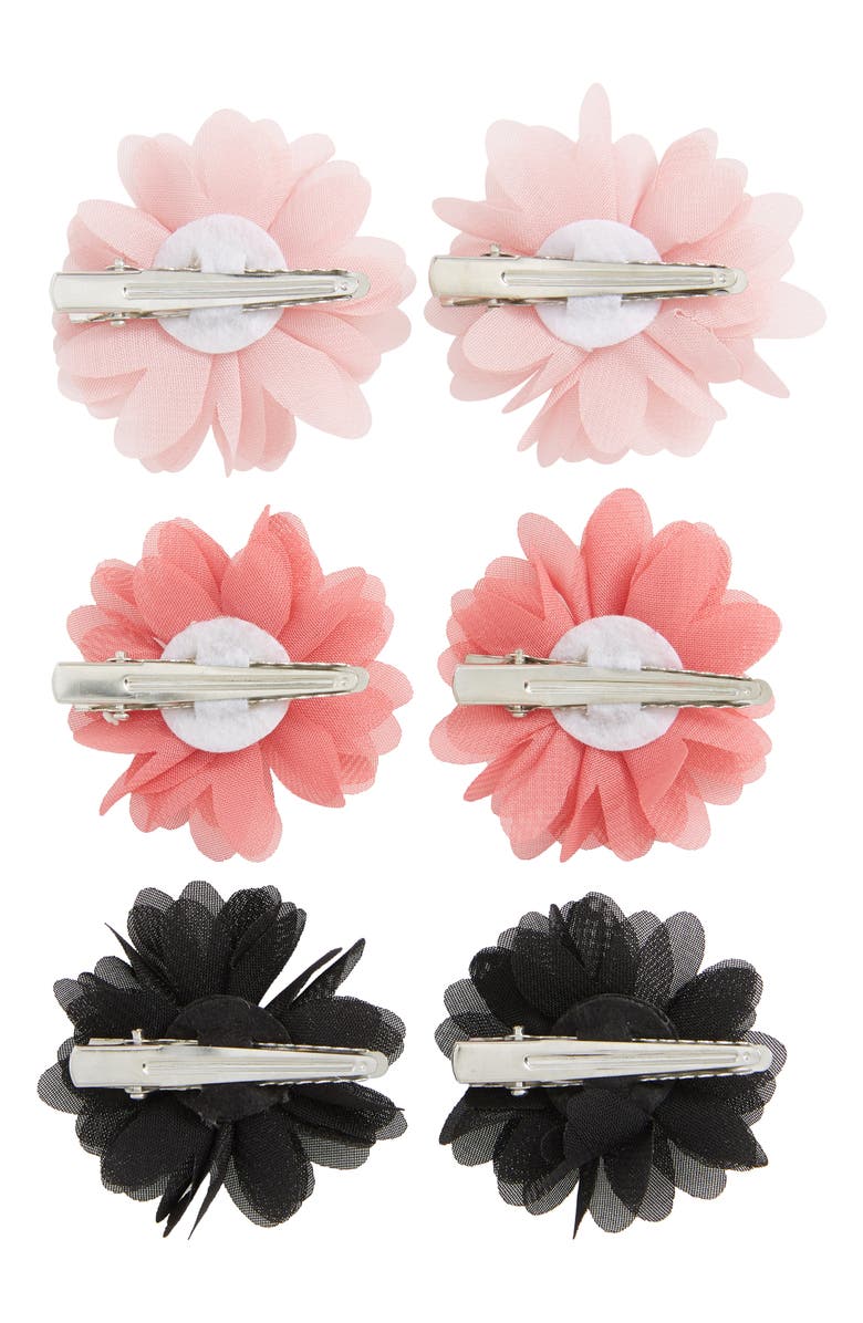 Capelli New York Kids' 6-Piece Flower Hair Clip Set, Alternate, color, 