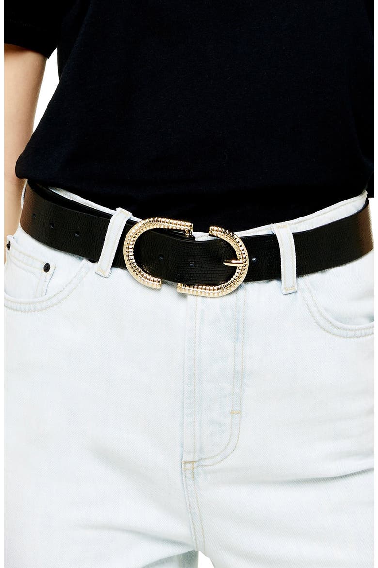 Textured Logo Belt, Alternate, color, BLACK