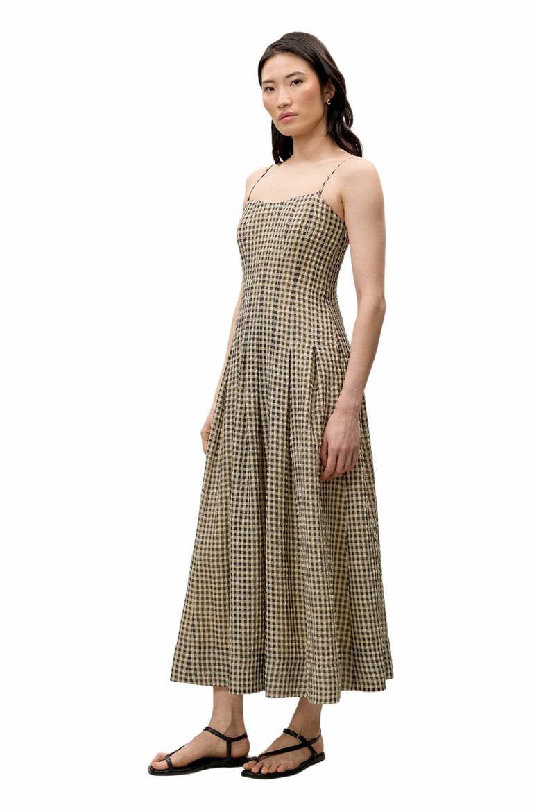 Aster Gingham Dress, Alternate, color, BLUE COMBO