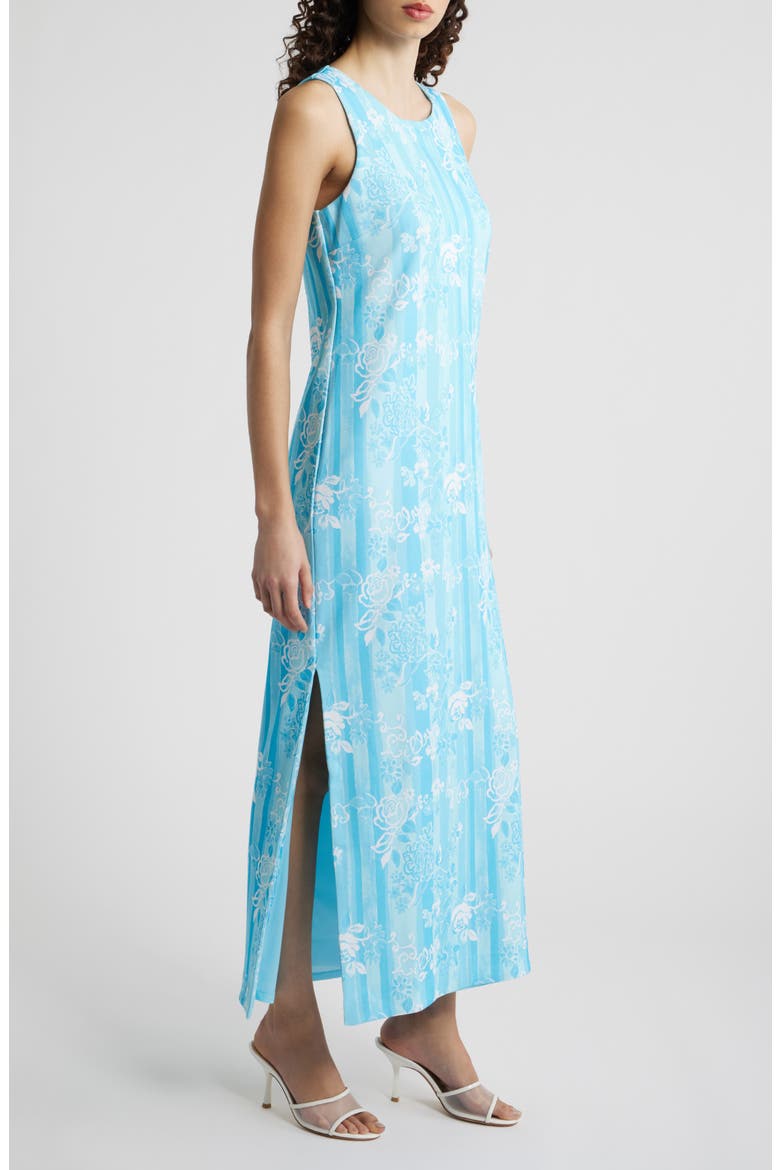 Melodie Floral Print Maxi Dress, Alternate, color, CAPRI BLUE