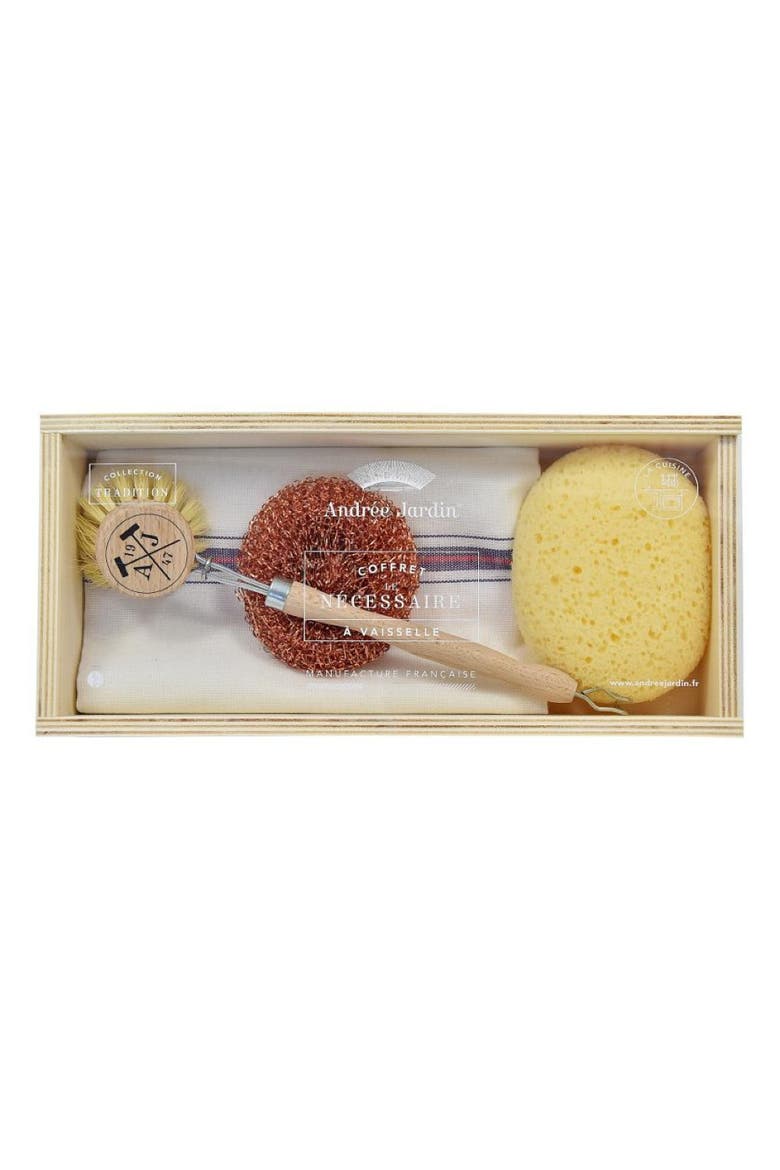 Dish Kit in Wooden Box with Acrylic Lid, Main, color, None