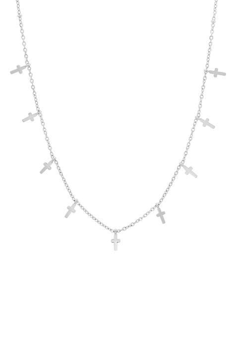 Stainless Steel Cross Charm Necklace