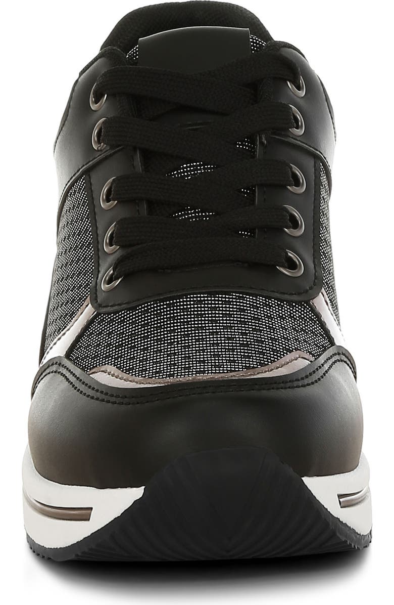 LONDON RAG Vespera Wedge Sneaker, Alternate, color, Black