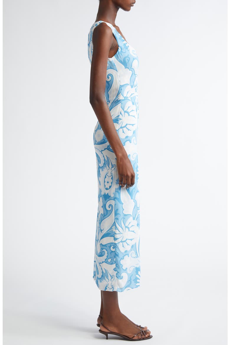 Paisley Midi Sheath Dress, Alternate, color, STAMPA BIANCO