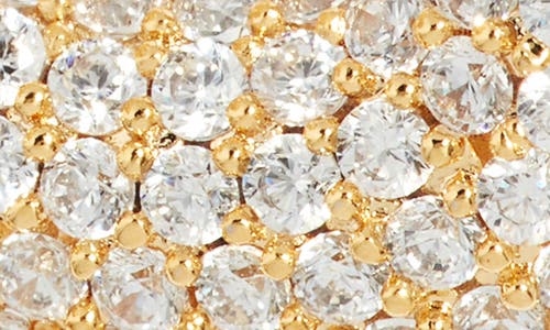 Nordstrom Wide Pavé Cubic Zirconia Hoop Earrings In Clear- Gold