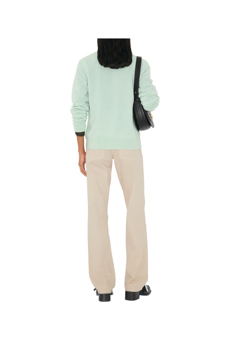 Burberry Cashmere Blend Cardigan, Alternate, color, Pale Mint