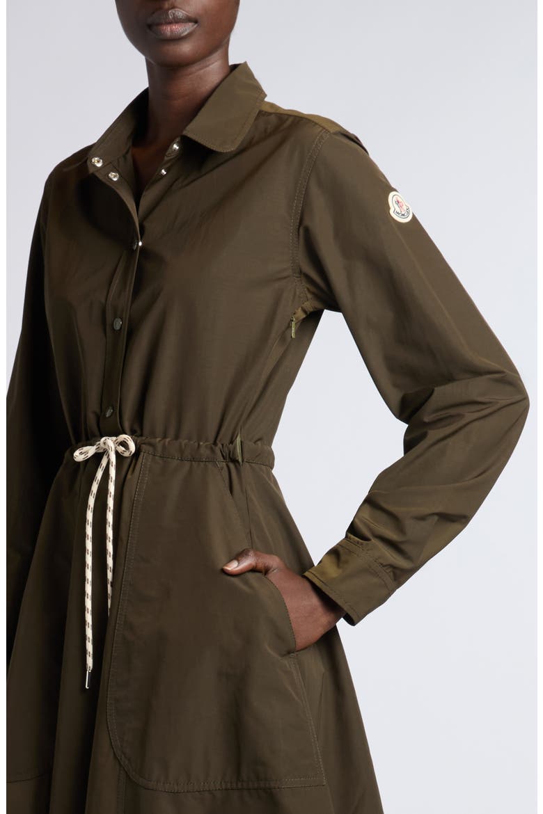 Long Sleeve Poplin Shirtdress, Alternate, color, GREEN