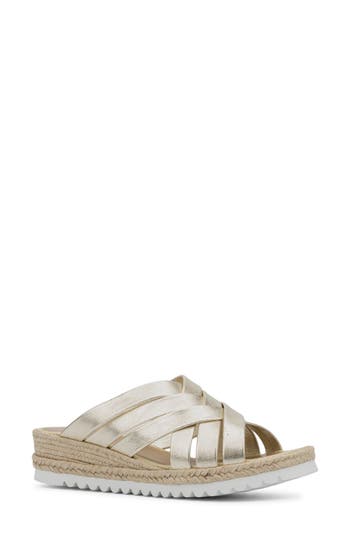 Aquatalia Aura Wedge Sandal In Silver