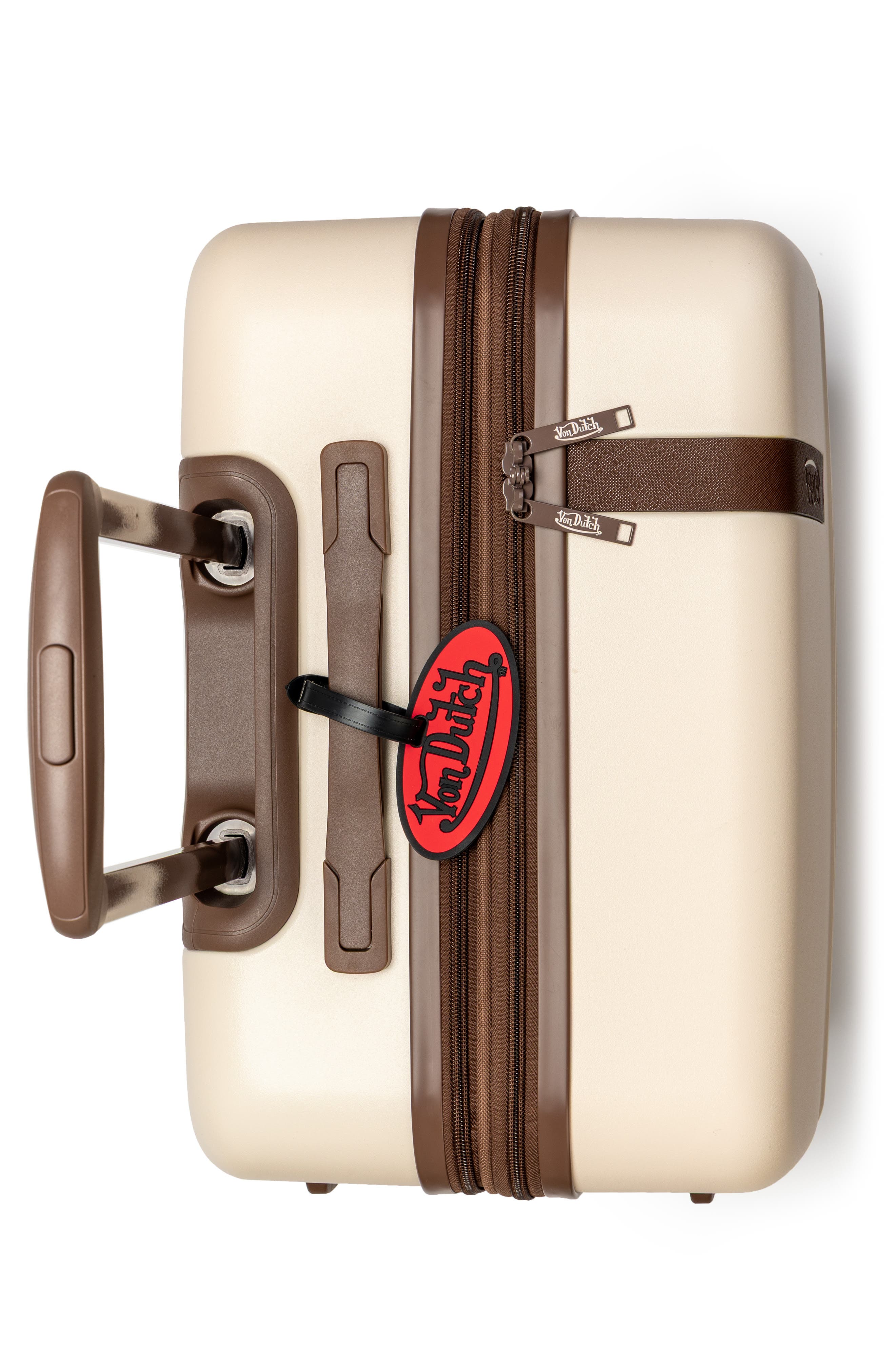 Von Dutch Logo Patch 2-Piece Suitcase ID Tag Set with Adjustable Straps, Alternate, color, Logo Patch