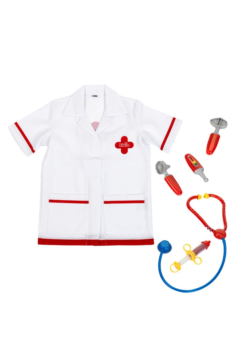 Pro Doctor Costume 6 Piece Set, Main, color, White