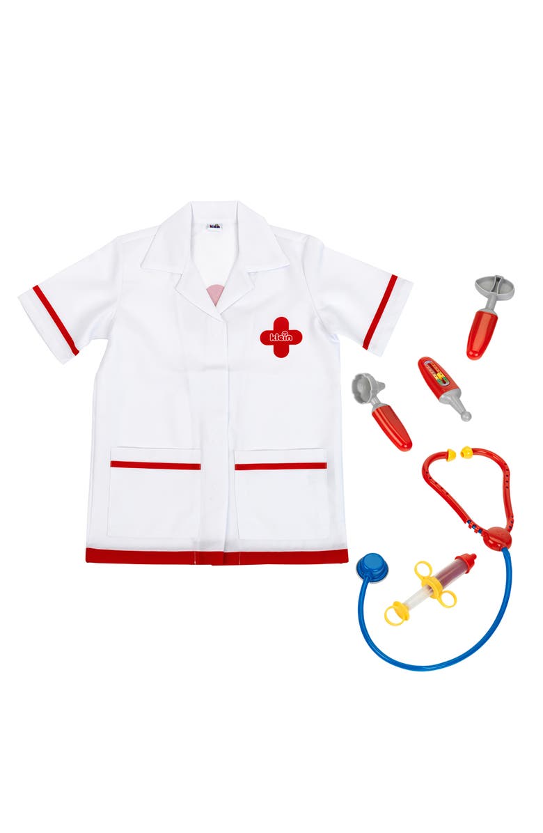 Klein Pro Doctor Costume 6 Piece Set, Main, color, White