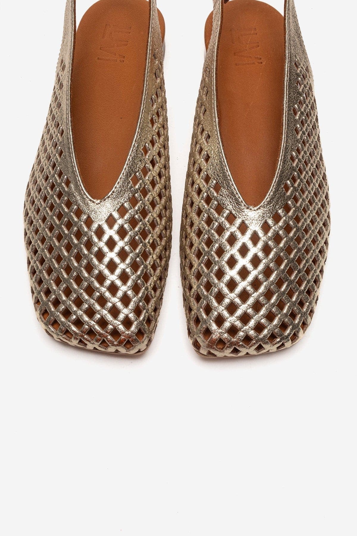 Delizia Leather Slingback Shoe, Alternate, color, Gold