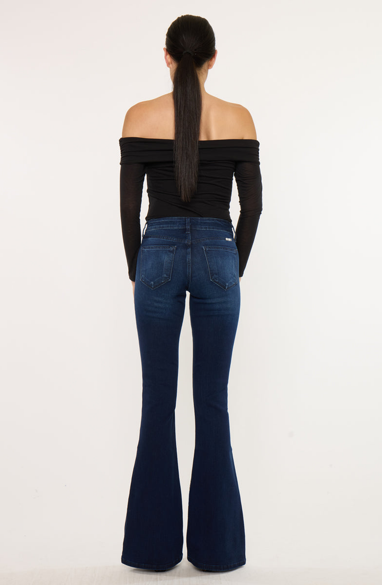 KanCan Trisha Mid Rise Classic Flare Jeans, Alternate, color, Dark Wash