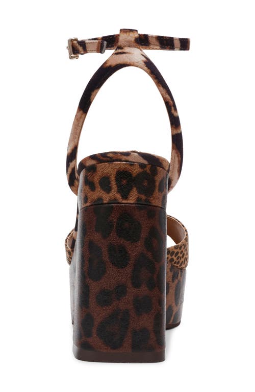 Dolce Vita Dv By  Wizzard Ankle Strap Platform Sandal In Animal Print
