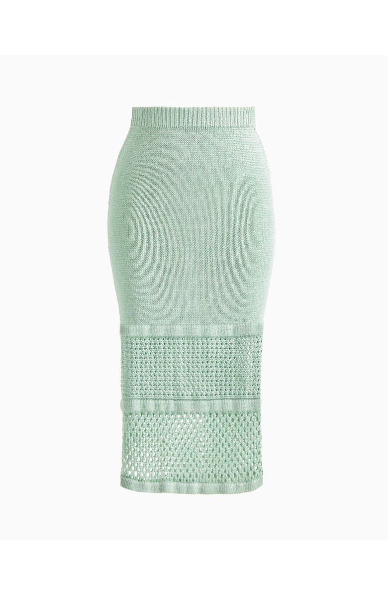 Dodiee Ruby crochet midi skirt, Alternate, color, Misty Jade