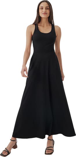 Pact Organic Cotton Fit & Flare Open Back Maxi Dress | Nordstrom